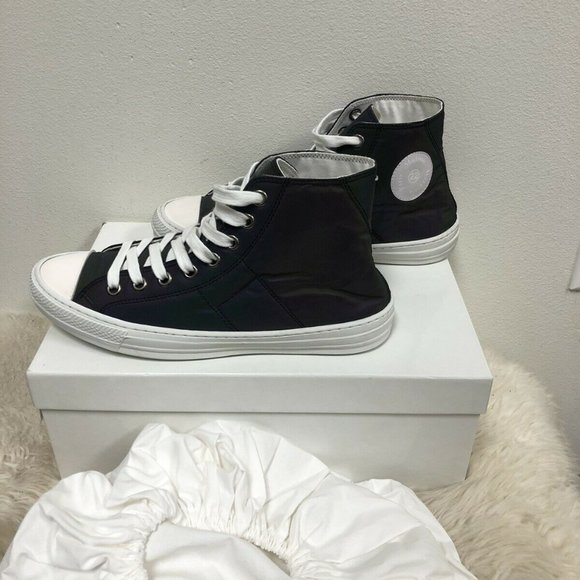 NIB Maison Margiela Reflective Stereotype High Top MMM MM6 Martin Sneakers 39.5 - Picture 7 of 11